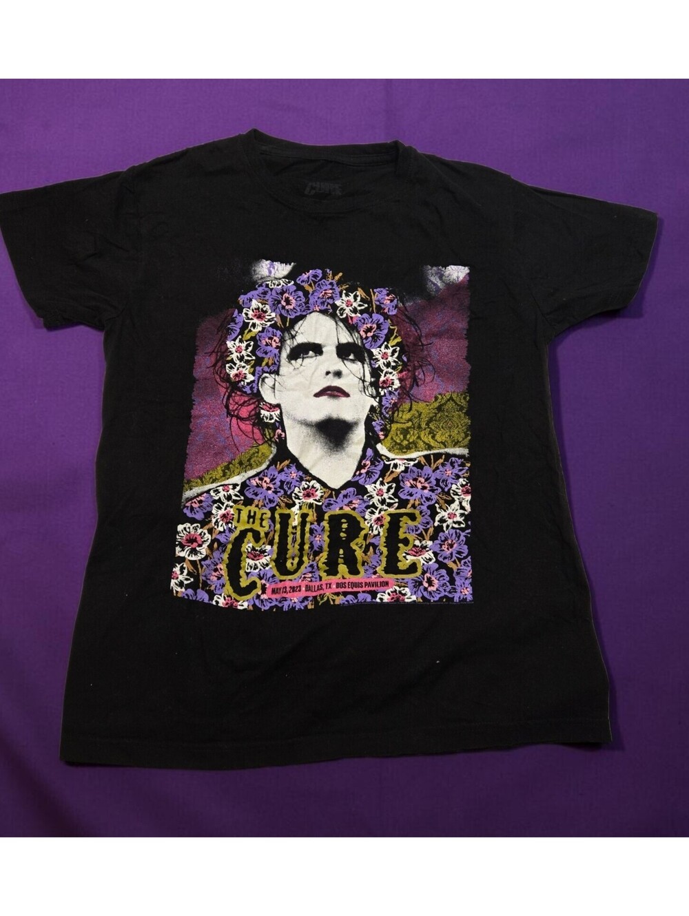 The Cure 2023 Dallas Concert Tour Shirt Mens M Black Robert Smith Band Merch